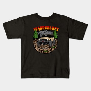 Wanderlust Jeep Holiday - Peanut Kids T-Shirt